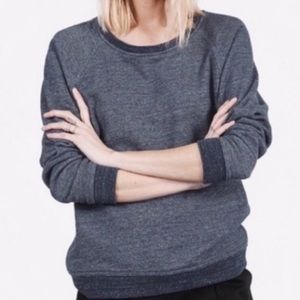 Everlane The Crew Sweatshirt: Marled Navy Blue